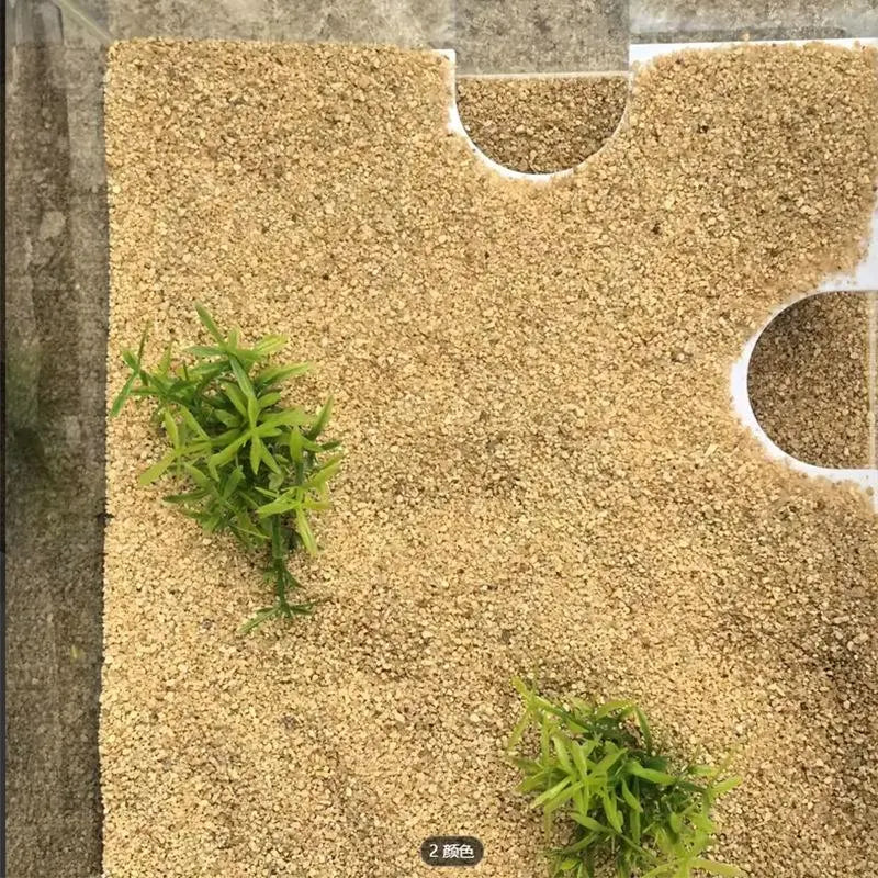 3D Dual-Entry Bionic Gravel Cave, Aquarium Eco Fish Tunnel & Reptile Underground Observatory Nest, Amphibious Habitat for Aquatic/Terrestrial Pets